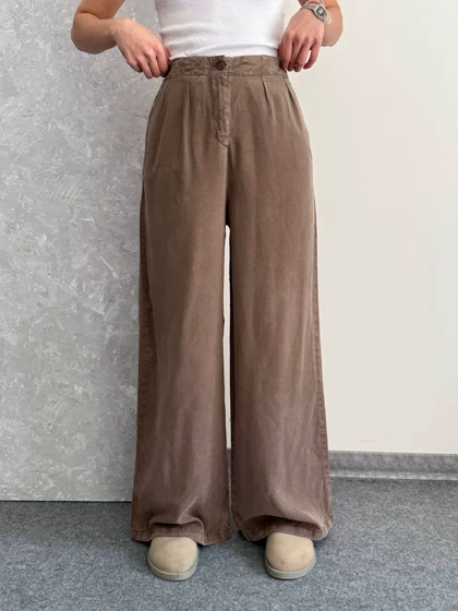شلوار silk قهوه ای 🥥