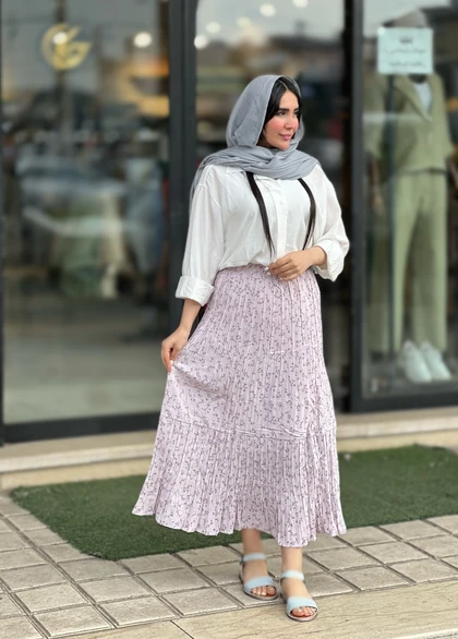 دامن پینترستی آسترکشی شده وارداتی کد 818