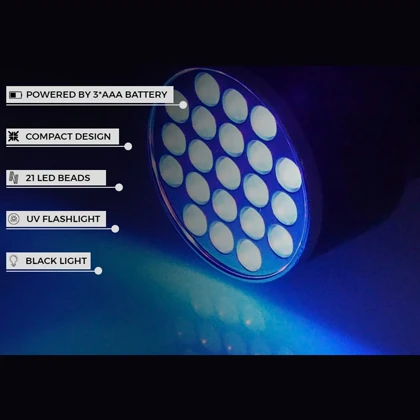 چراغ قوه UV مدل LED Scorpion Flashlight باتری خور