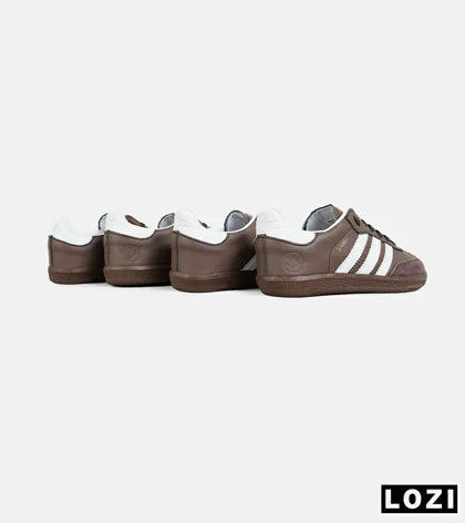 کفش کتانی مردانه و زنانه قهوه ای سفید ADIDAS Samba
