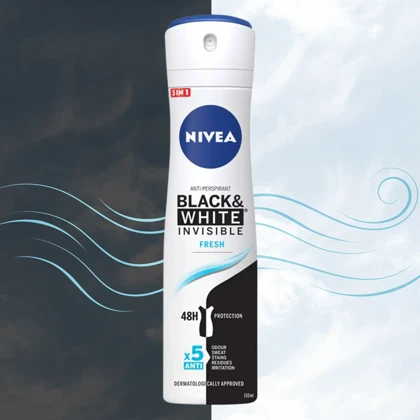 اسپری ضد تعریق زنانه نیوآ مدل Black &White Fresh حجم 150ml