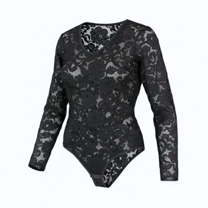 بادی گیپور آستین بلند زنانه مدل گل‌دار