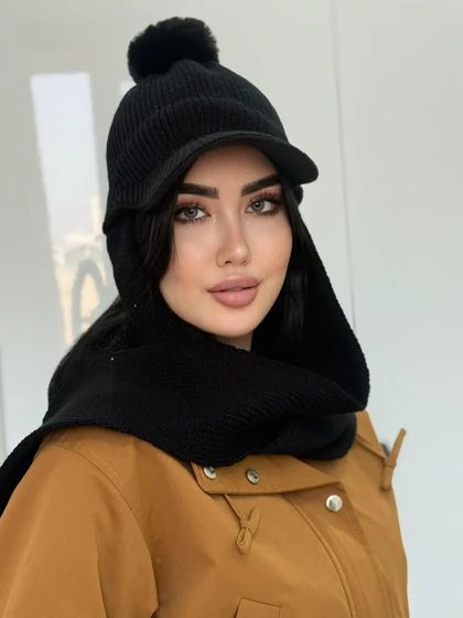کلاه و شال متصل بهم نقاب دار