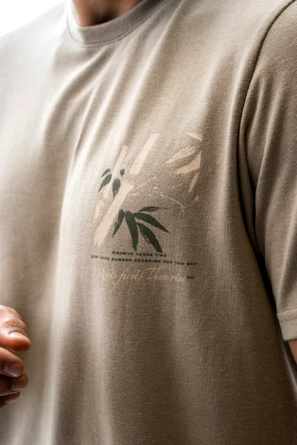 تیشرت بیسیک یقه گرد چاپی مردانه