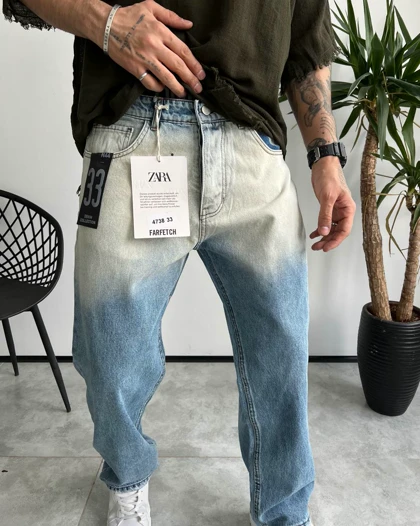شلوار بگ استایل دورنگ ZARA