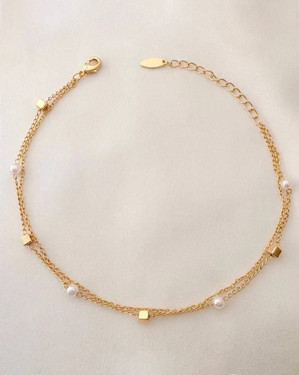 پابند دولاین مکعب و مروارید YSX