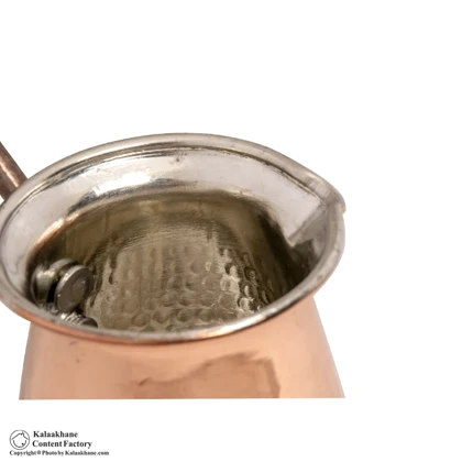 قهوه جوش مسی دسته چوبی گنجایش 2 کاپ