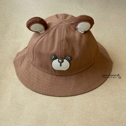 کلاه باکت نوزادی طرح خرسی