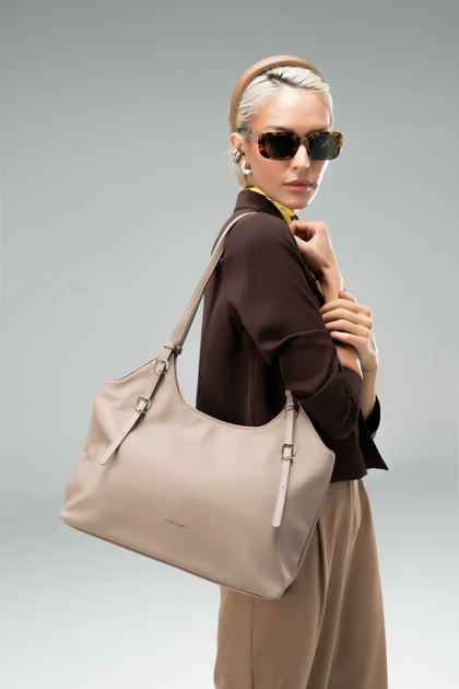 کیف دستی زنانه چرم مصنوعی دسته دار دیوید جونز DAVIDJONES