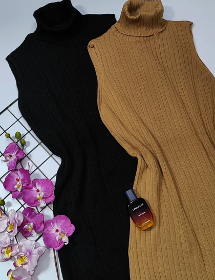 ماکسی بافت یقه اسکی مدل سحر کد 40204