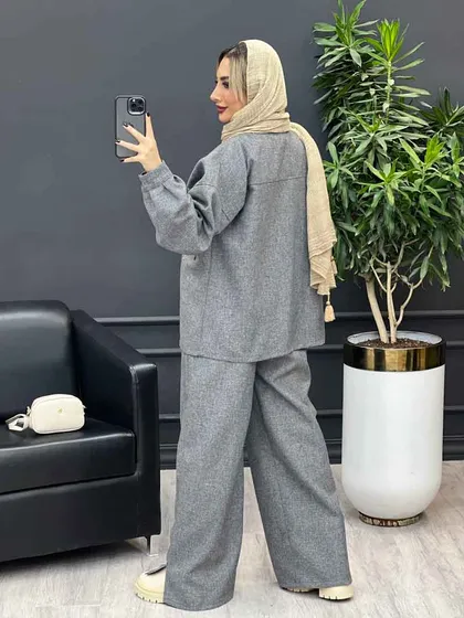 ست کت و شلوار دو جیب پاکتی