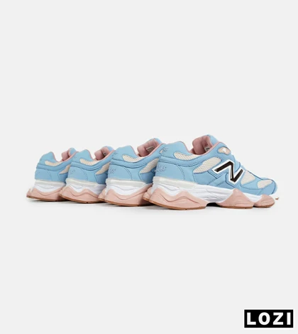 کفش کتانی مردانه و زنانه آبی کرم گلبهی NEW BALANCE 9060