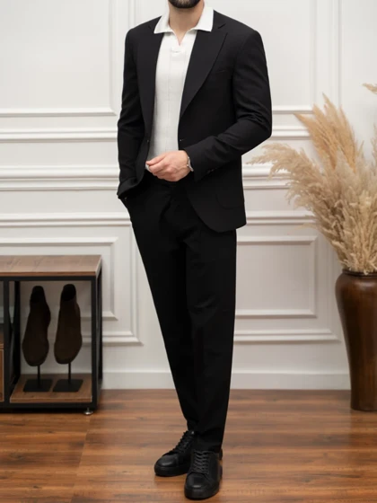 کت مشکی تک دکمه کدc227