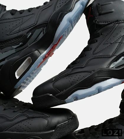 کفش کتانی ساق‌دار مردانه مشکی Nike air jordan 6