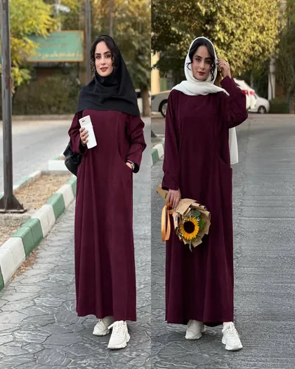 مانتو بلند مخمل کبریتی مدل تیانا کد 77512