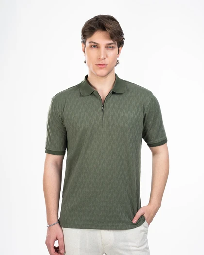 پولوشرت مردانه نیم زیپ کد M0304