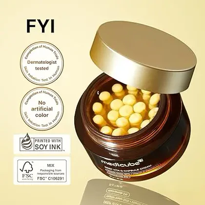 کرم کپسولی ویتامین سی مدی کیوب 55 گرم (Medicube Deep Vitamin C Golden Capsule Face Moisturizer)