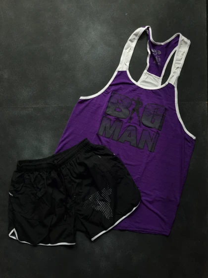 ست رکابی و شلوارک بیگ من بنفش