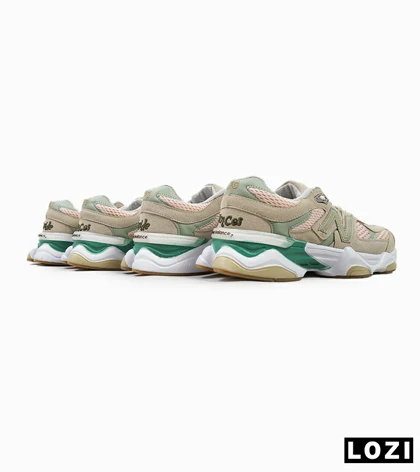 کفش کتانی بزرگ پا طوسی سبز گلبهی NEW BALANCE 9060