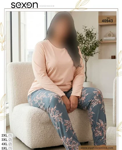 بلوز و شلوار بیگ سایز زنانه sexen کد 40943