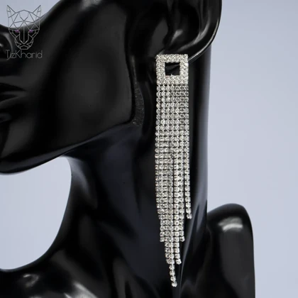 گوشواره جواهری اسکوئر دایموند