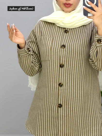 شکت یقه مردانه پشمی گندم کد 3298101