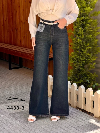 شلوار فلر بگ جین آبی
