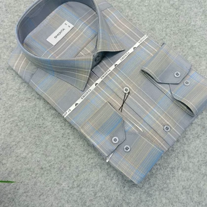 پیراهن طرحدار مردانه قواره ازاد ( قواره کلاسیک ) _ استین بلند