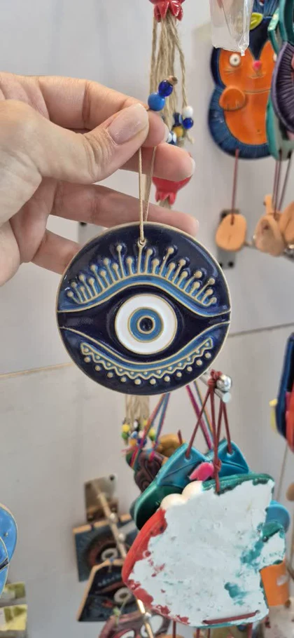 آویز گرد رنگی چشم نظر