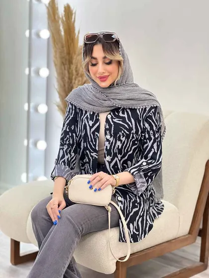 شومیز طرح دار ستیا
