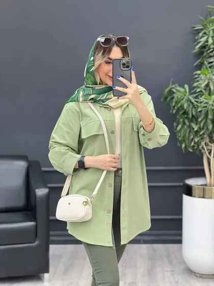 مانتو بغل زیپ جیب نما