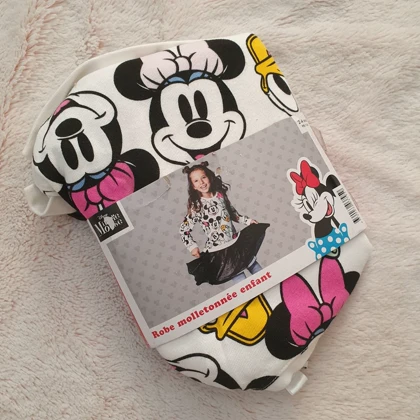 پیراهن آستین بلند یقه گرد دخترانه دیزنی مدل میکی موس کد Z-SA2