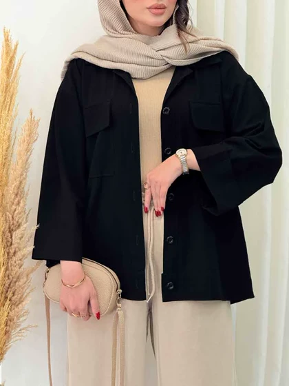 مانتو دو جیب پاکتی ماهرخ
