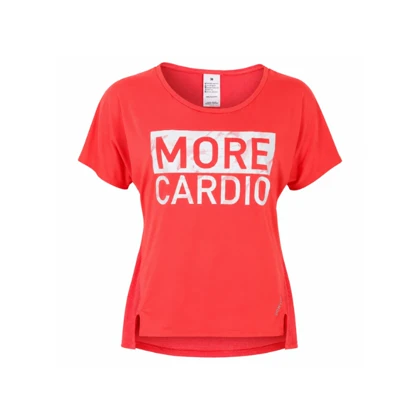 تیشرت تنفس‌پذیر زنانه MORE CARDIO مدل DOMYOS رنگ صورتی