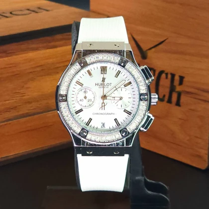 ساعت مچی زنانه هابلوت HUBLOT A919G با 3 موتور فعال کرنوگراف کد 2