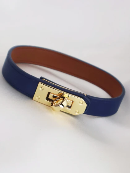 دستبند زنانه چرمی قفل هرمس کد B2122