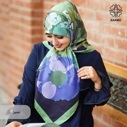 روسری ابریشم کجراه گلبهار