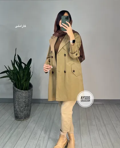 بارانی دکمه دار ساینا