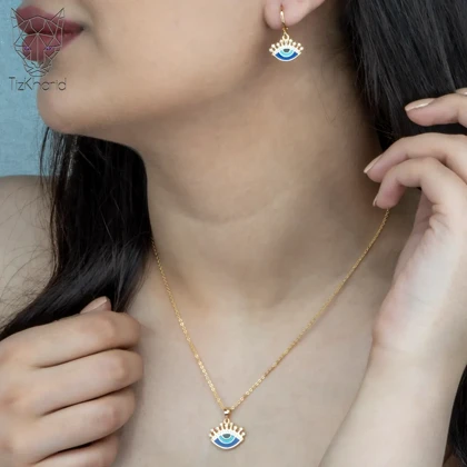 نیم ست چشم نظر نگین‌دار YSX