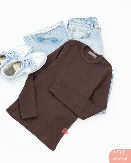 بلوز یقه گردساده 1133