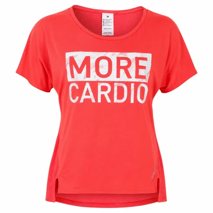 تیشرت تنفس‌پذیر زنانه MORE CARDIO مدل DOMYOS رنگ صورتی