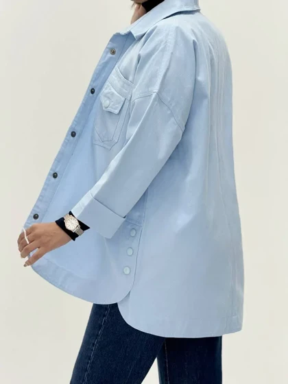 3565-مانتو کتان پیکو