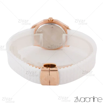 ساعت پتک فیلیپ آکوانا زنانه قاب رزگلد صفحه سفید دور نگین 105766