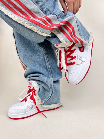 کتانی ونس زنانه ساق‌دار ایر جردن 1 امضا شیکاگو 1 NIKE AIR JORDAN کد 912