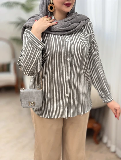 شومیز راه راه 3309