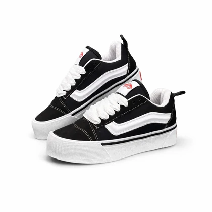 کفش کتانی زنانه و مردانه و بزرگ پا مدل ونس اولداسکول کنو مشکی Vans oldskool Knu