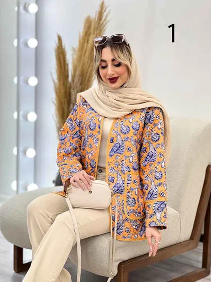 مانتو طرح دار گاندوزی