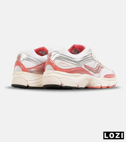 کفش کتانی مردانه و زنانه سفید نارنجی Saucony pro grid omni 9 مدل 8642