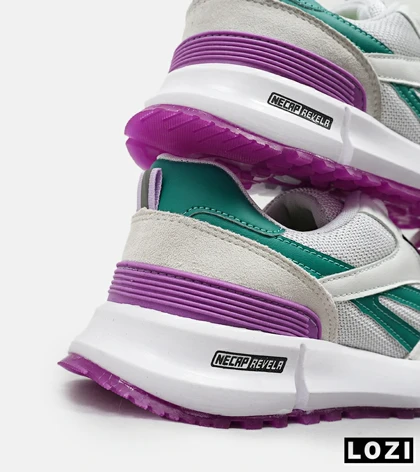 کفش کتانی سفید سبز بنفش REEBOK Unphased Pro