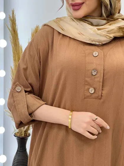 مانتو بغل سه دکمه الناز